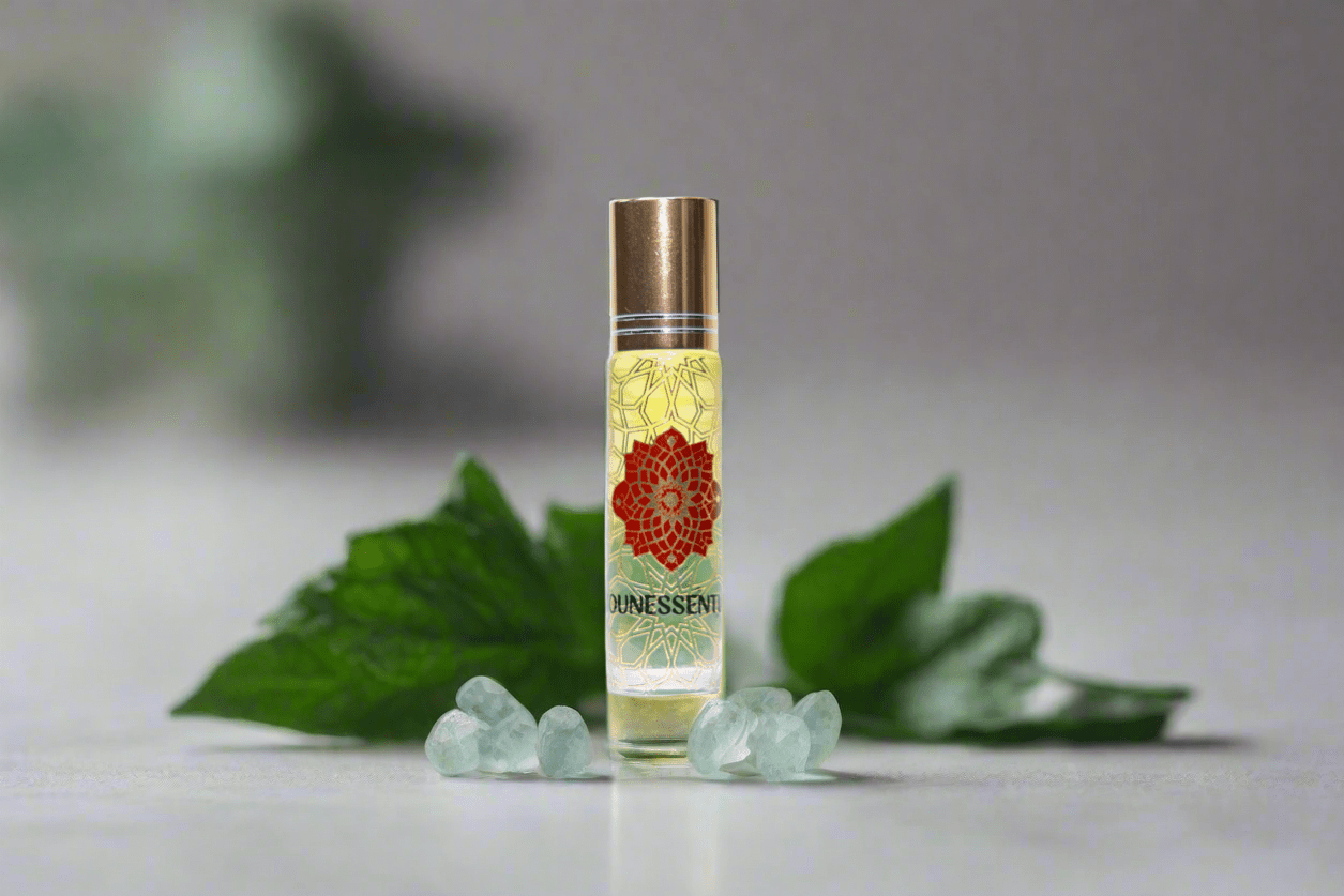 MounEssentials Essential Oil Roll-Ons Moroccan Peppermint & Green Aventurine Infusion Roll‑On