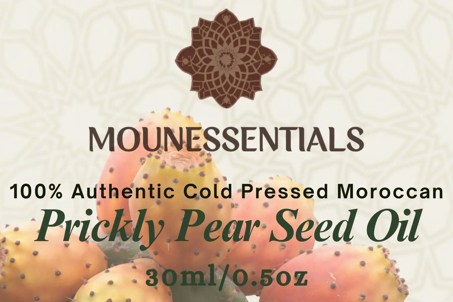 Mounessentials pure Moroccan prickly pear seed oil 30ml bottle
