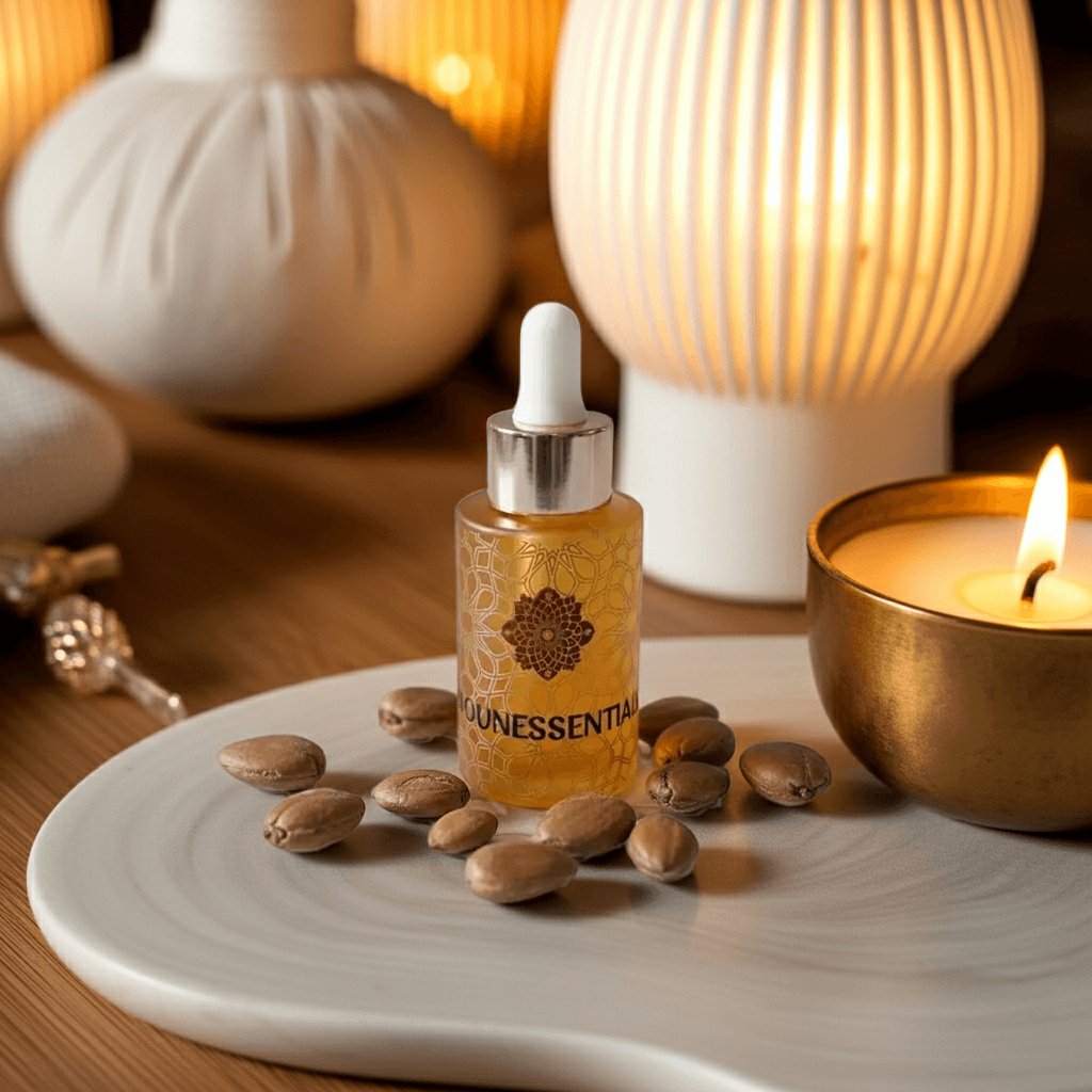 100% Pure Moroccan Argan Oil in 30ml Younessential bottle