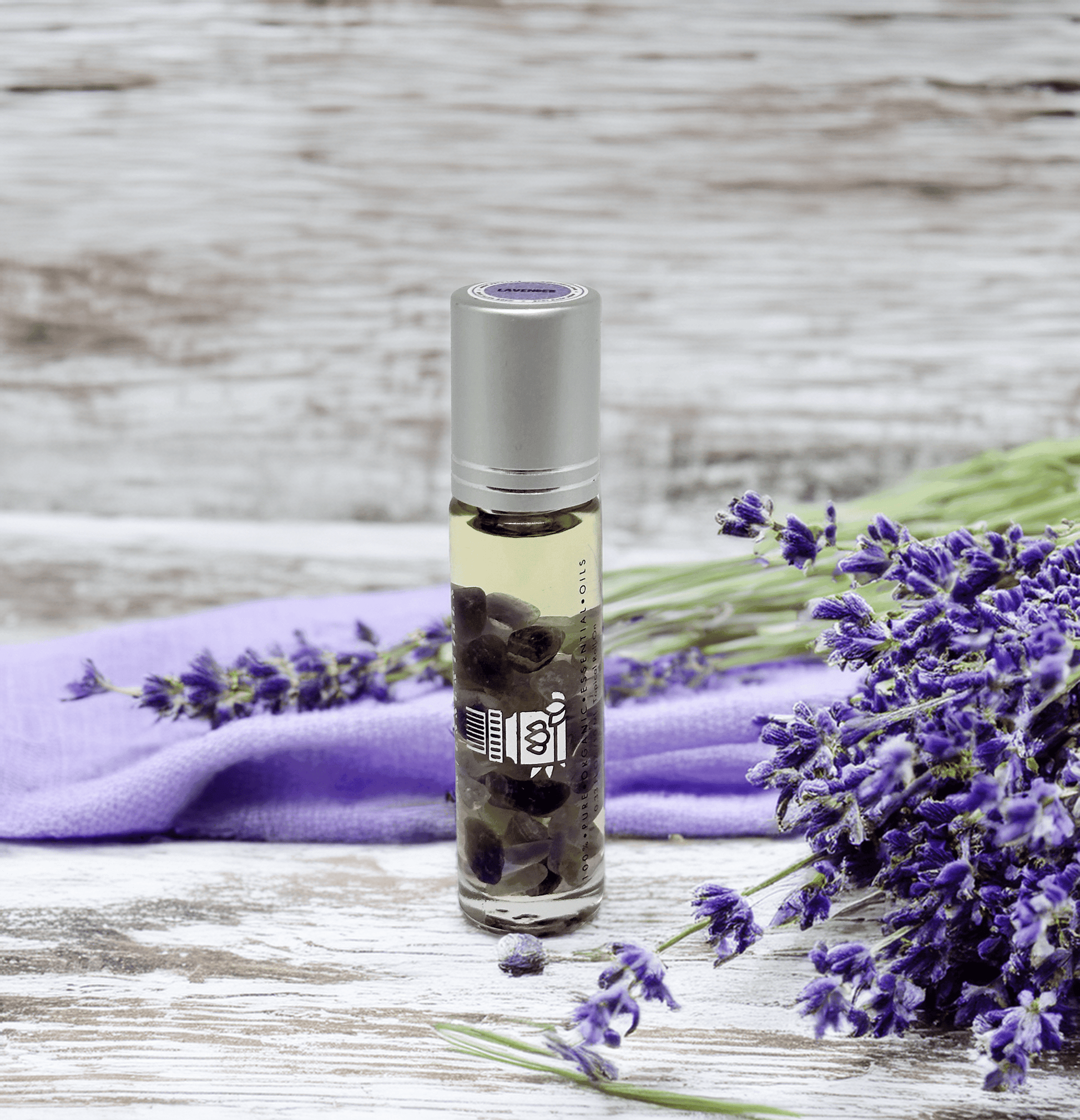 MounEssentials Essential Oil Roll-Ons Lavender and Amethyst Infusion Roll-On