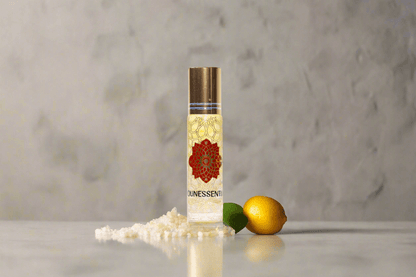 MounEssentials Essential Oil Roll-Ons Lemon essential oil Body Roll-On Infused with Citrine Crystals