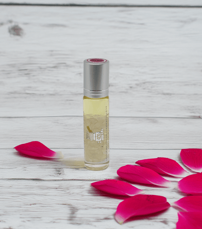MounEssentials Essential Oil Roll-Ons Moroccan Wild Rose and Rose Quartz Infusion Roll-On