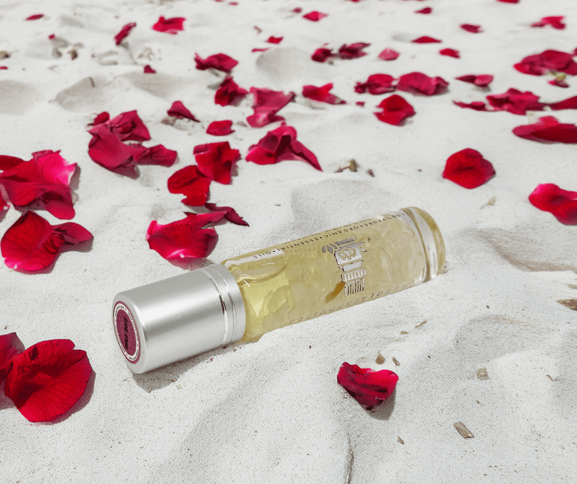 MounEssentials Essential Oil Roll-Ons Moroccan Wild Rose and Rose Quartz Infusion Roll-On
