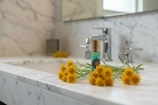 Helichrysum and Turquoise Infusion Body Roll-On.