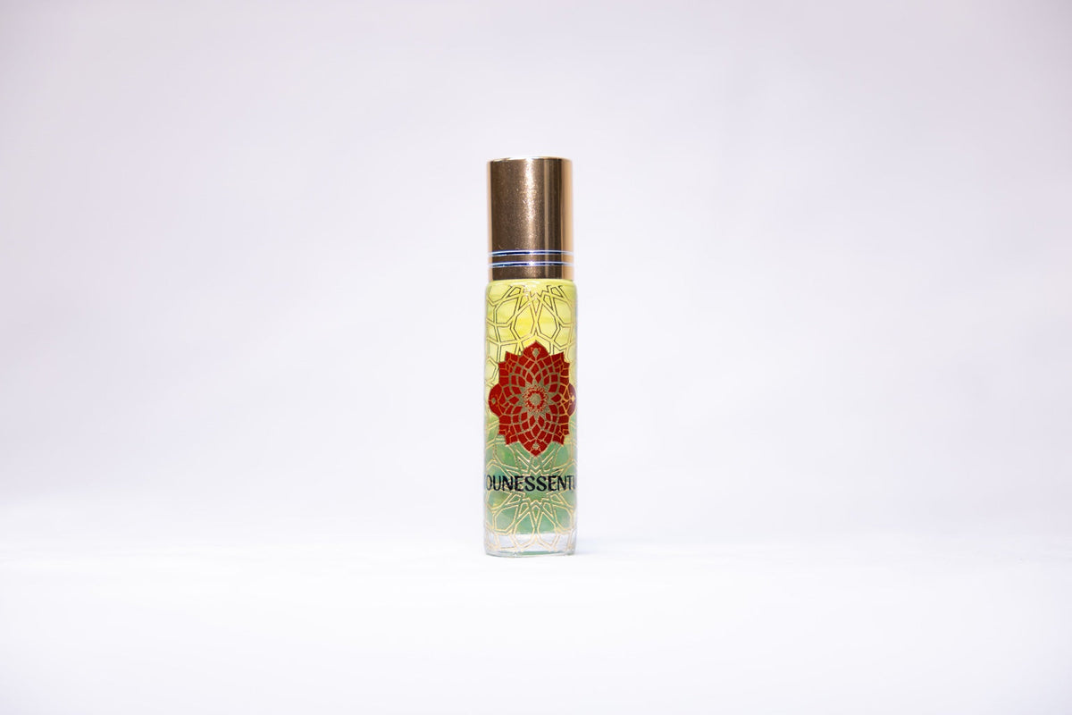 Vanilla Musk and Emerald Infusion Body Roll-On — clean emerald crystal-infused roll-on bottle