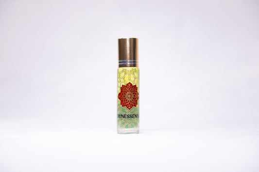 Egyptian Musk and Emerald Infusion Body Roll-On — clean emerald crystal-infused roll-on bottle