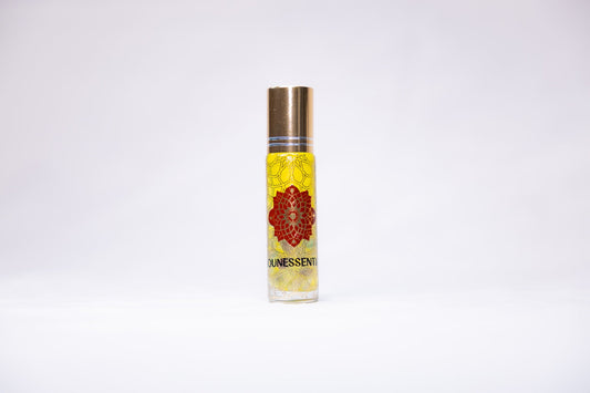 Lemon Verbena and Rose Quartz Infusion Body Roll-On — clean rose quartz crystal-infused roll-on bottle