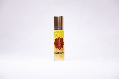 Champaca and Yellow Jade Infusion Body Roll-On — clean yellow jade crystal-infused roll-on bottle